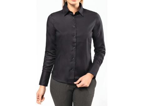 Camisa no-plancha manga larga mujer