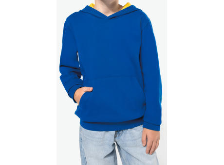 Sudadera capucha contrastada niños