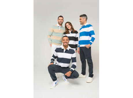 Polo a rayas manga larga unisex