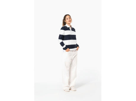 Polo a rayas manga larga unisex