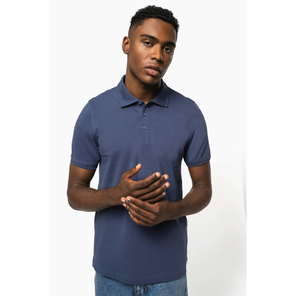 Polo de punto piqué manga corta hombre