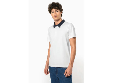 Polo jersey bicolor hombre