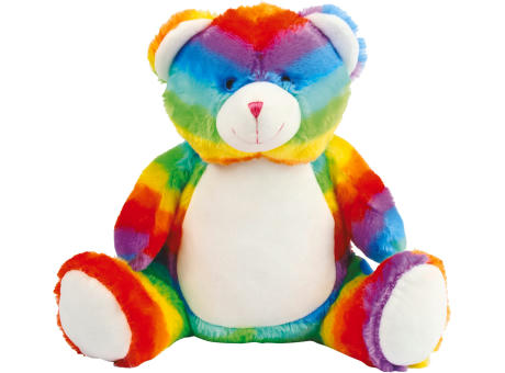 Oso de peluche multicolor con cremallera