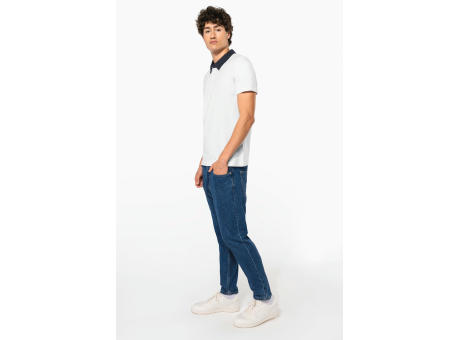 Polo jersey bicolor hombre