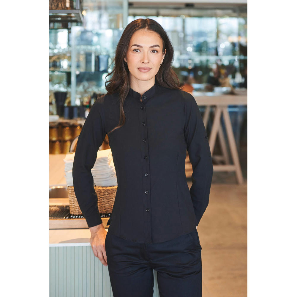 Camisa cuello mao mujer