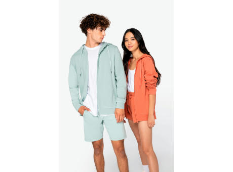 Sudadera ecorresponsable cremallera y capucha French Terry unisex
