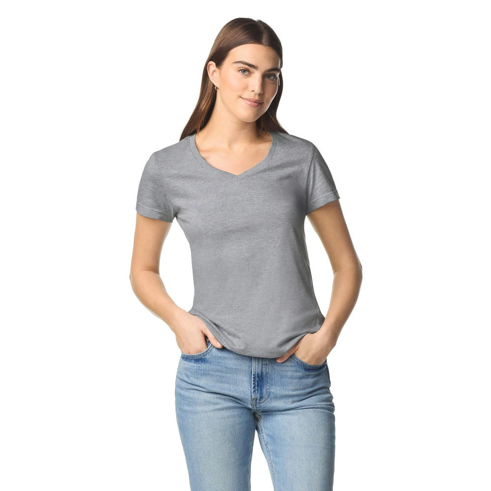 Camiseta SoftStyle cuello de pico mujer