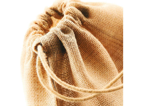 Bolsa de yute con cordones 