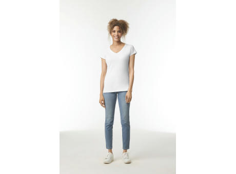 Camiseta SoftStyle cuello de pico mujer