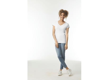 Camiseta SoftStyle cuello de pico mujer