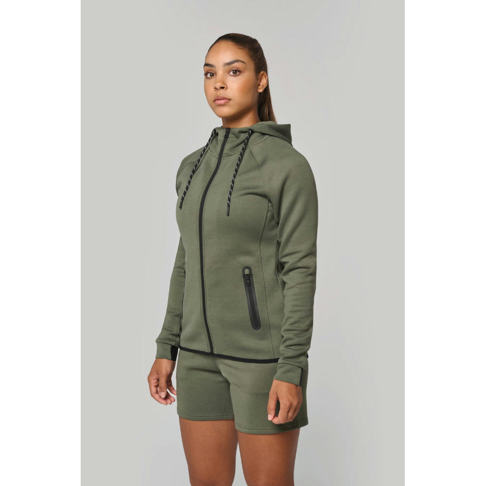 Chaqueta de chándal performance con capucha mujer