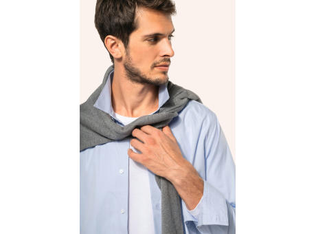 Camisa popelina manga larga hombre
