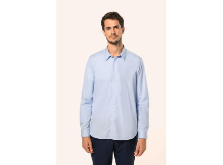 Camisa popelina manga larga hombre