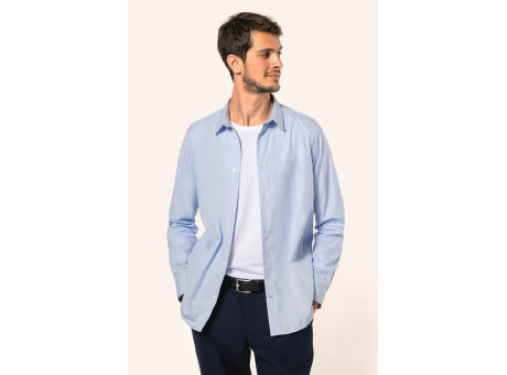 Camisa popelina manga larga hombre