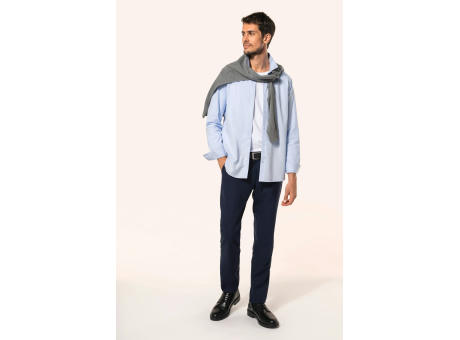 Camisa popelina manga larga hombre