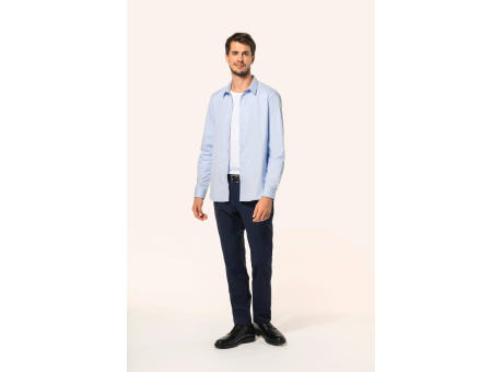 Camisa popelina manga larga hombre