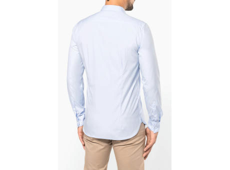 Camisa popelina manga larga hombre