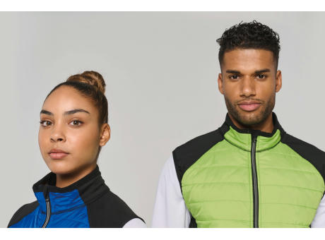 Chaleco deportivo bimaterial unisex