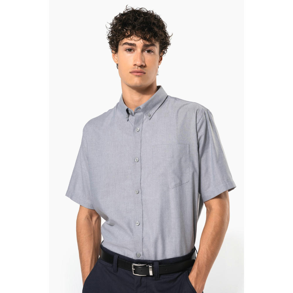 Camisa oxford manga corta hombre