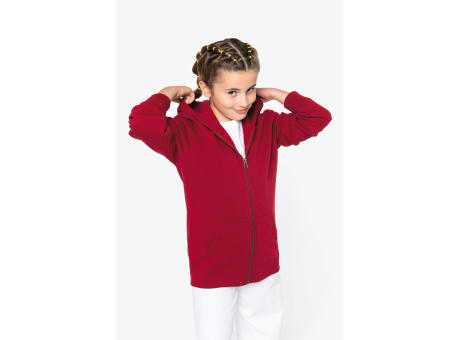 Sudadera ecorresponsable con capucha y cremallera infantil  