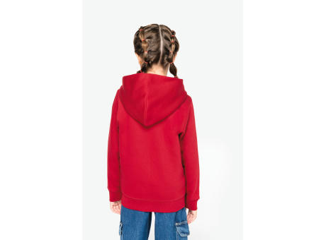 Sudadera ecorresponsable con capucha y cremallera infantil  