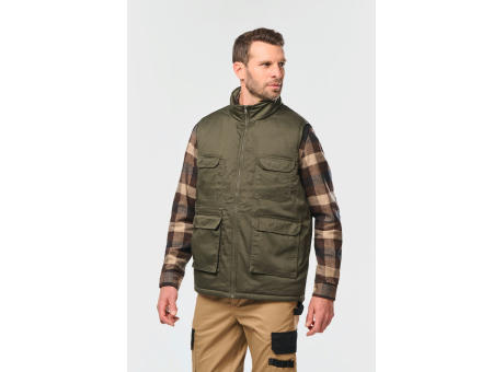 Chaleco polialgodón multibolsillos acolchado - Unisex