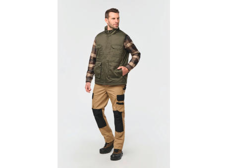 Chaleco polialgodón multibolsillos acolchado - Unisex
