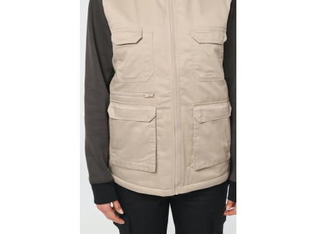 Chaleco polialgodón multibolsillos acolchado - Unisex