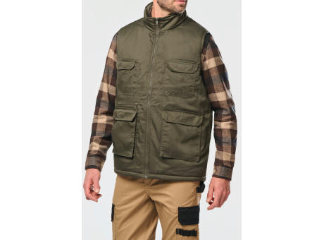 Chaleco polialgodón multibolsillos acolchado - Unisex