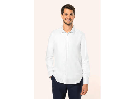 Camisa Oxford Pinpoint manga larga hombre
