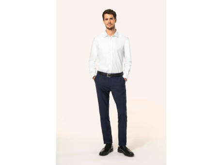Camisa Oxford Pinpoint manga larga hombre