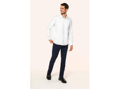 Camisa Oxford Pinpoint manga larga hombre