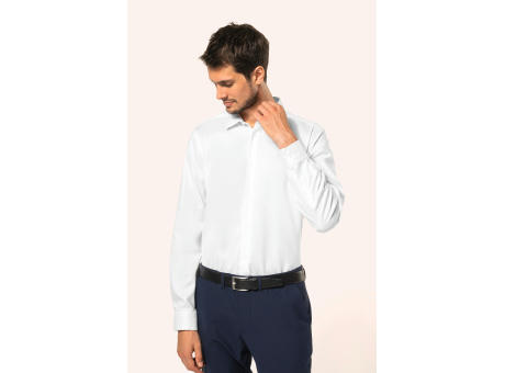 Camisa Oxford Pinpoint manga larga hombre