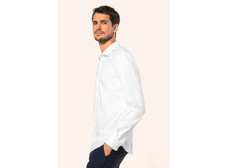 Camisa Oxford Pinpoint manga larga hombre