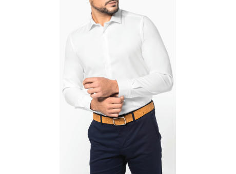 Camisa Oxford Pinpoint manga larga hombre
