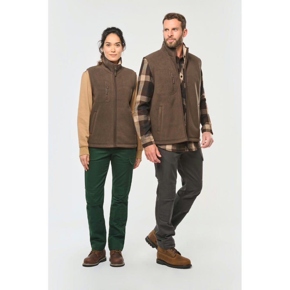 Chaleco polar con interior de sherpa unisex