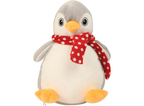 Pingüino de peluche con cremallera