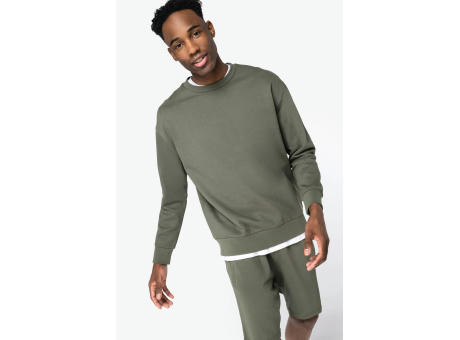 Sudadera ecorresponsable cuello redondo y hombros caídos felpa perchada unisex
