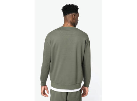 Sudadera ecorresponsable cuello redondo y hombros caídos felpa perchada unisex
