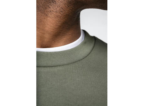 Sudadera ecorresponsable cuello redondo y hombros caídos felpa perchada unisex