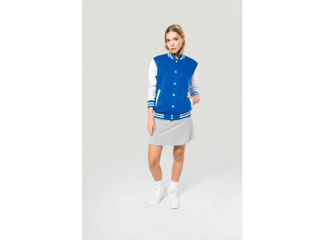 Cazadora béisbolera de felpa unisex 