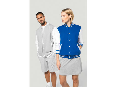 Cazadora béisbolera de felpa unisex 