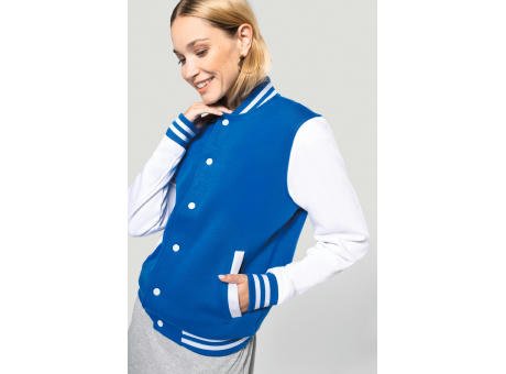 Cazadora béisbolera de felpa unisex 
