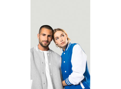 Cazadora béisbolera de felpa unisex 