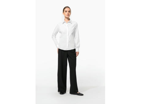 Camisa popelina manga larga mujer