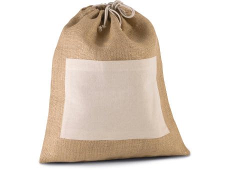 Mochila de yute con cordones