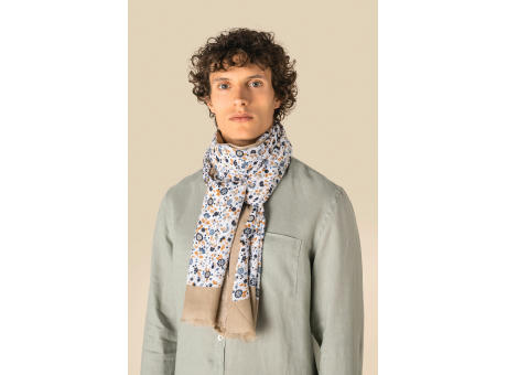 Fular con estampado floral unisex
