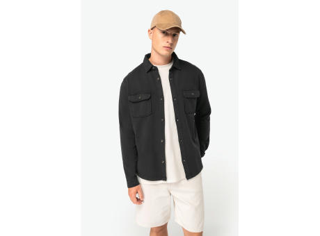 Sobrecamisa ecorresponsable efecto lavado de felpa perchada hombre