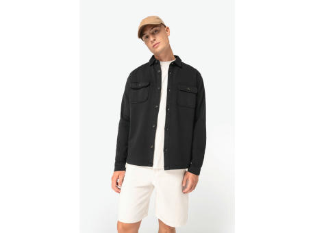 Sobrecamisa ecorresponsable efecto lavado de felpa perchada hombre