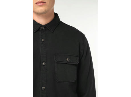 Sobrecamisa ecorresponsable efecto lavado de felpa perchada hombre